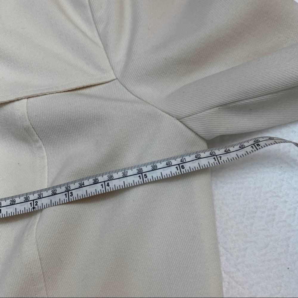𝅺xxi💐white Cropped Lined Jacket Zippered Front Cropped Size S - Picture 8 of 8